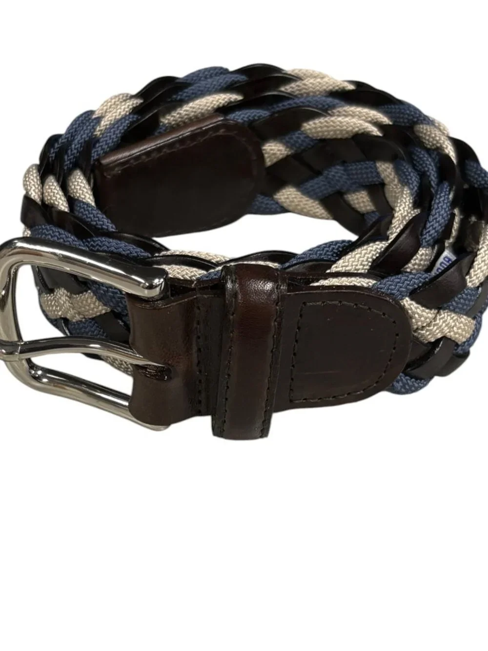 The Buck Club The Privilege Malbec Belt Woven Leather Size 38 Made in USA